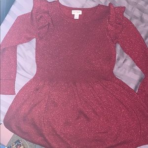 Glittery red dress